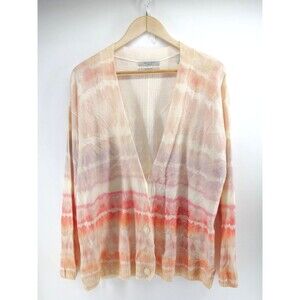 AllSaints Marea Tie Dye Merino Wool Cardigan in Rainbow Pink Women's‎ Medium